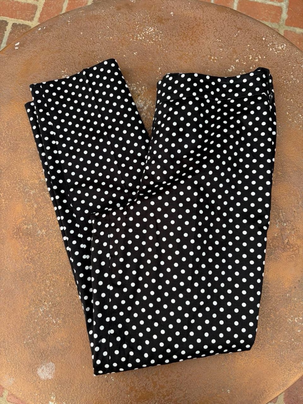 Black & white Talbots polka dot slack pants sz 4 #preppy #officesiren #professio